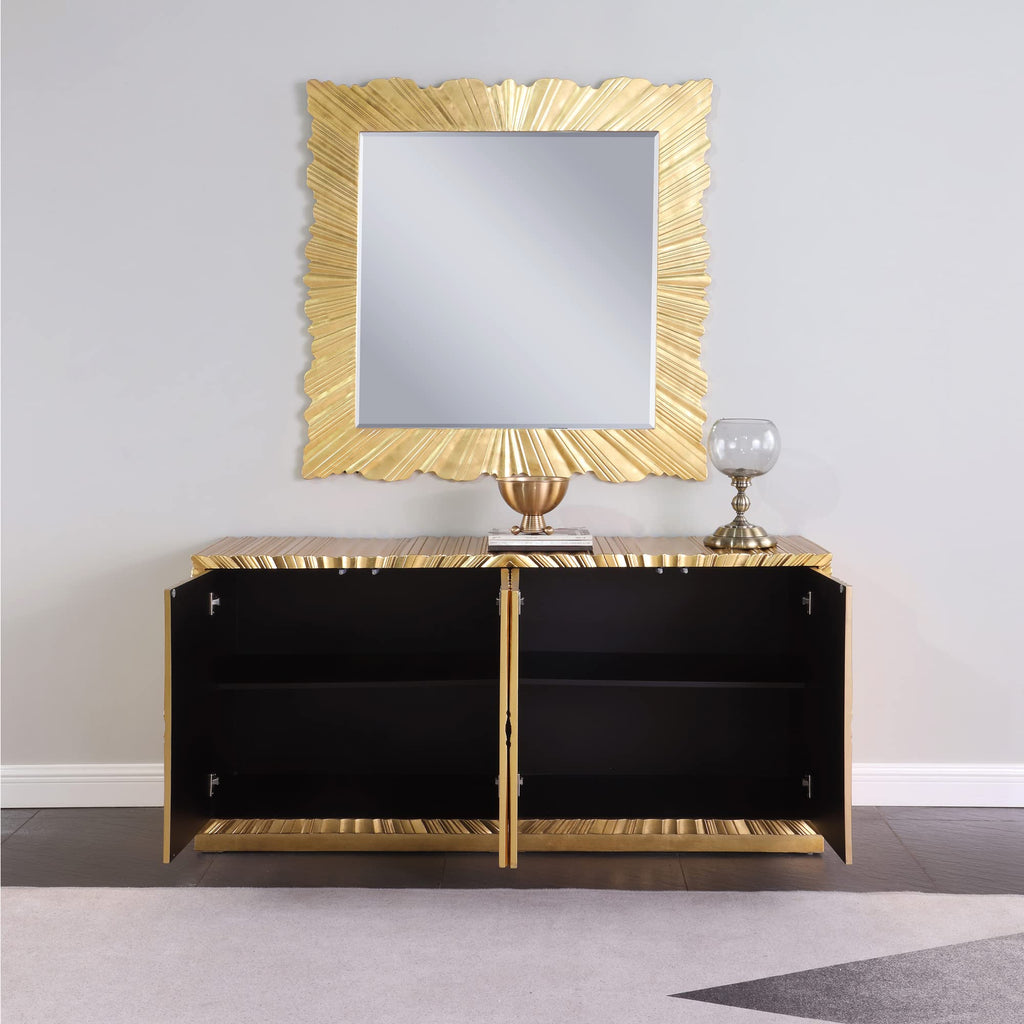 Tiffany 66" Modern Glam Sideboard - Gold