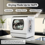 Portable Countertop Dishwashes, 5 Washing Programs Mini Dishwasher with 5-Liter Built-in Water Tank for Apartments &