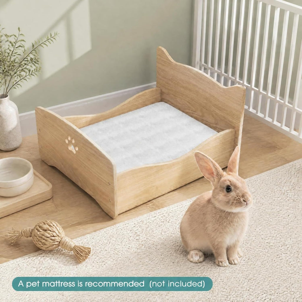 Elevated Wood Cat Bed, Cute Small Pet Bed