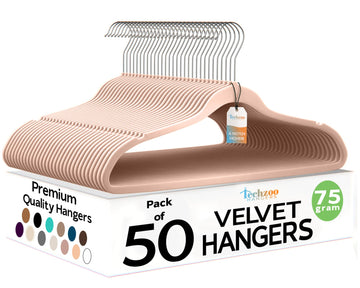 50 Pack New Premium Quality Velvet Hangers Ultra Thin Non Slip Adult Felt Space Saving Hangers for Closet Heavy Duty