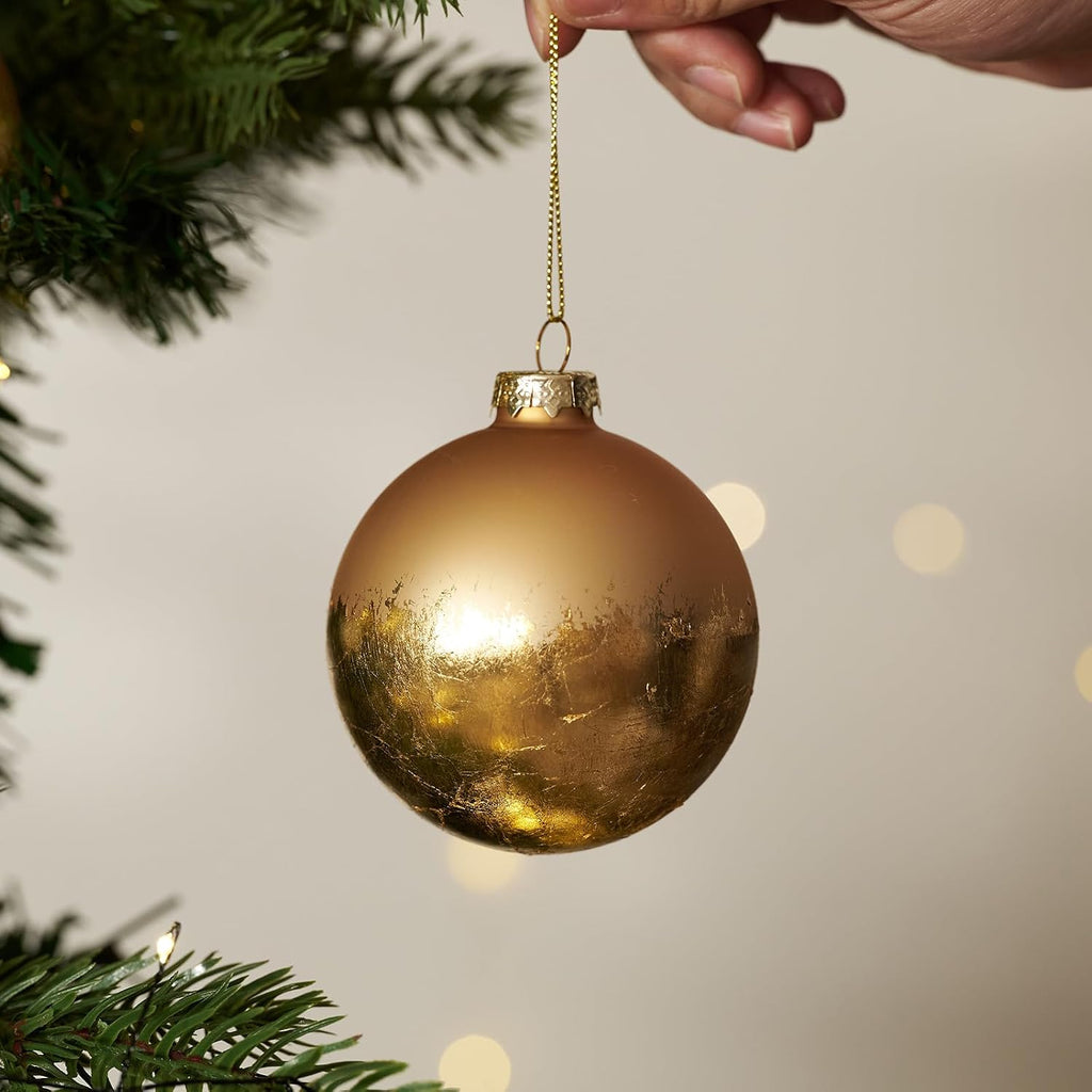 Ball Ornaments Set of 9, Gold Matte