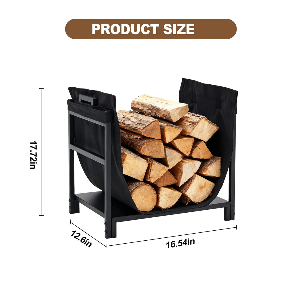 18 Inch Firewood Rack Outdoor, Small Fire Wood Holder Indoors
