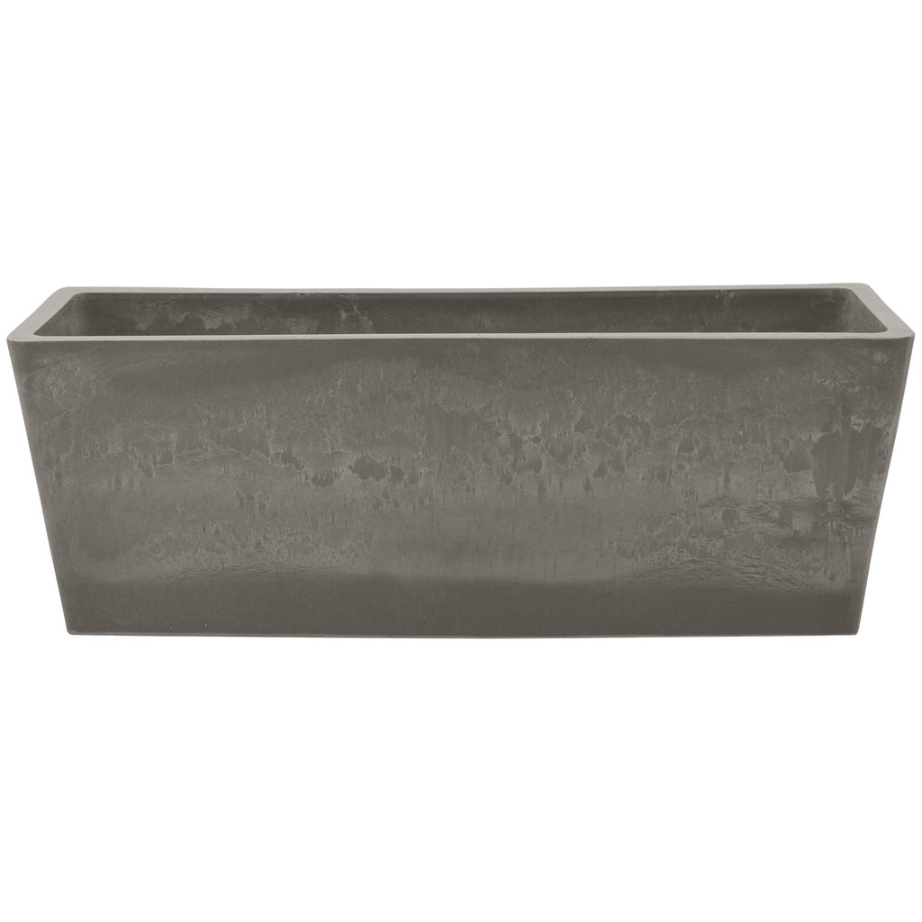 PSW Pot Collection [17.5 inch] Plastic/Stone/Wood Composite Window Box Rectangular Planter - No Drainage Hole