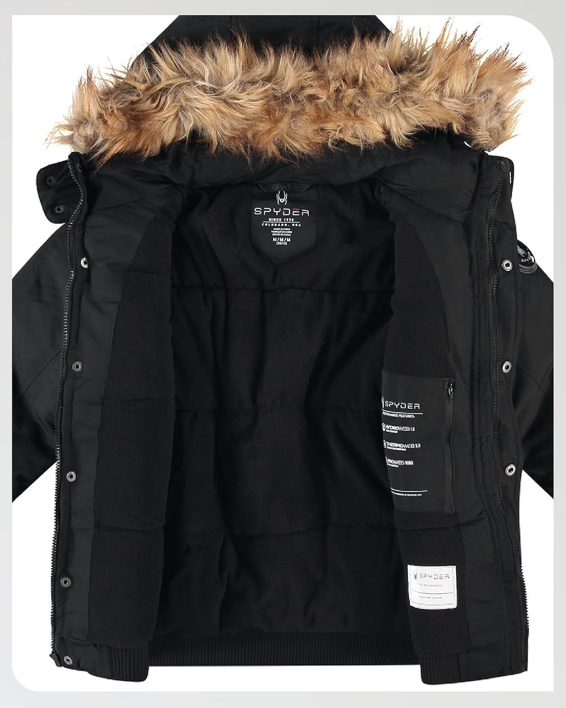Boys Winter Coat - Heavyweight Insulated Water Resistant Ski Parka