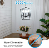 E12 LED Candelabra Light Bulbs 60W Equivalent, Daylight White 5000K 600 Lumen Chandelier Bulb, 6W B11 Candle Base