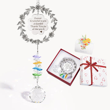 Thank You Gifts for Women Teacher, Crystal Sun Catchers Indoor Window, Teacher Appreciation Gift, Crystal Ball