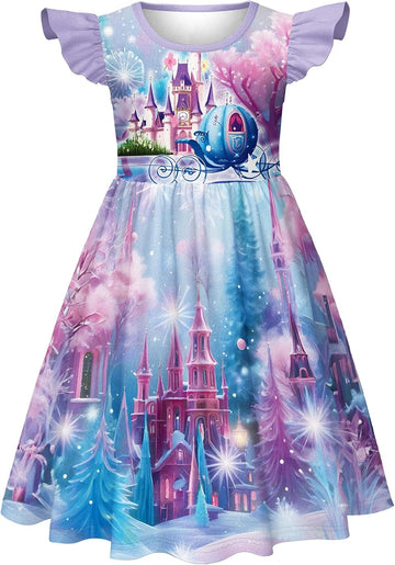 Girls Nightgowns Toddler Princess Pajamas Dress for Kids