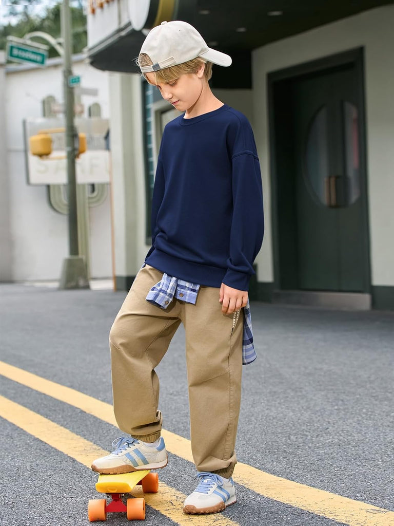 Boys Sweatshirts Kids Fashion Long Sleeve Crewneck Pullover