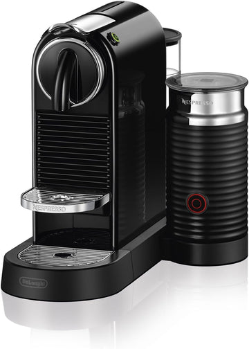 CitiZ Coffee and Espresso Machine by with Milk Frother, Black, 9.3 x 14.6 x 10.9 inches | Limousine black espresso