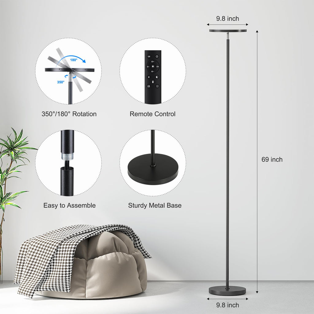 Floor Lamps,LED Standing Lamp with Remote Control
