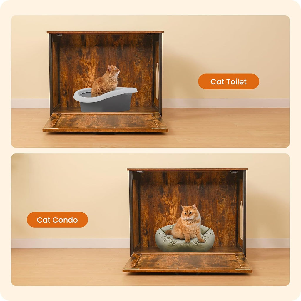 Cat Litter Box Enclosure, Hidden Litter Box Furniture, 27.6 Inches