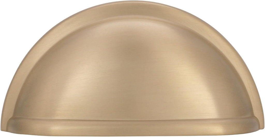 Corp Cup Pulls 3 inch (76 mm) Center-to-Center Golden Champagne Cabinet Cup Pull - 10 Pack