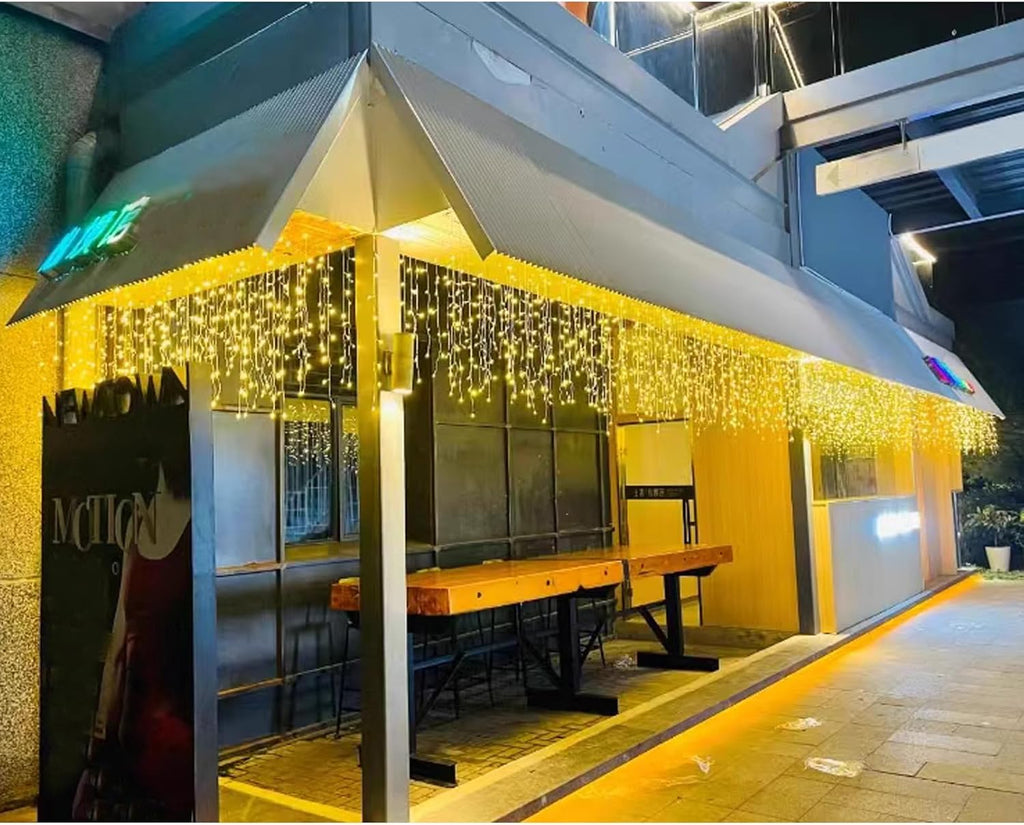 Icicle Lights Outdoor, 32.8 FT 400 LED 8 Modes Christmas String Fairy Lights with 80 Drops, Twinkle Waterproof