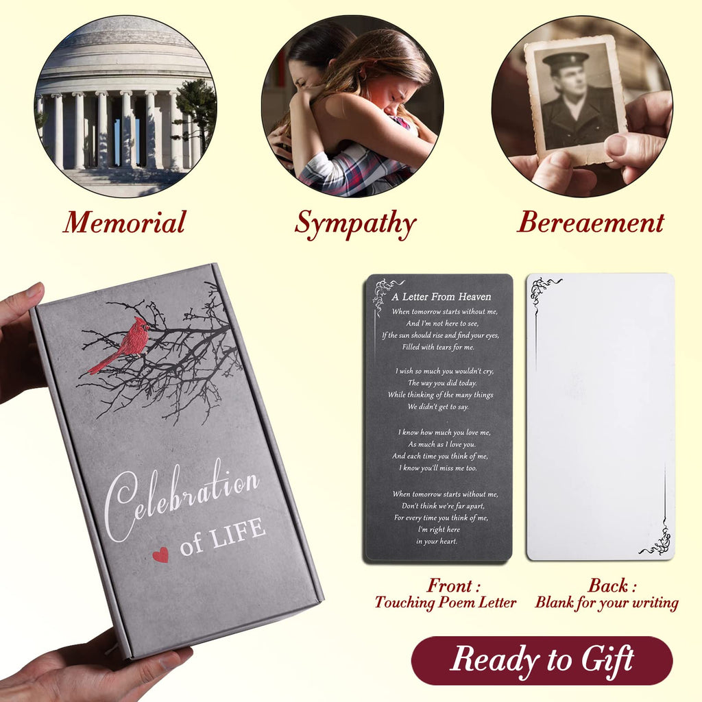 Memorial Lantern, Family Remembrance Sympathy Gift with Flickering LED Candle & Remote Timer, UV Printed Bereavement