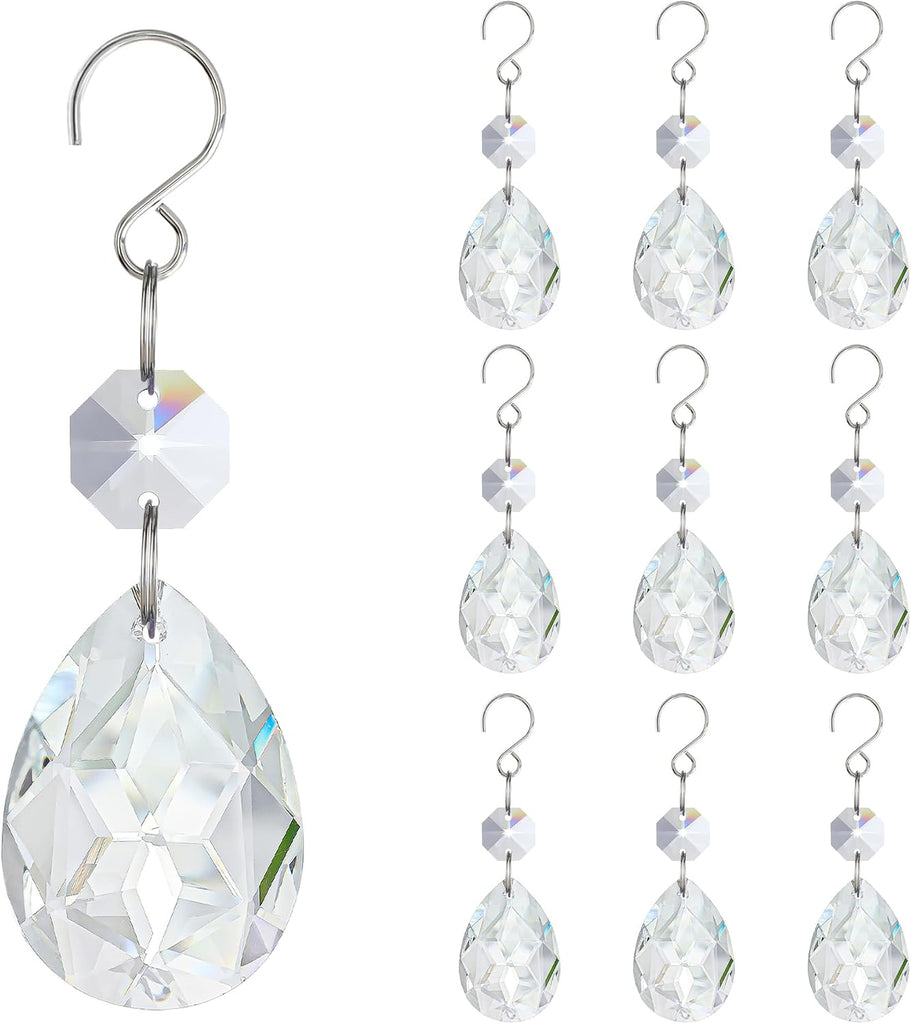 10 Pcs 3 Inch Clear Crystal Bauhinia Prisms Chandelier Decor - Clear Crystal Bauhinia Prisms Pendants Chandelier