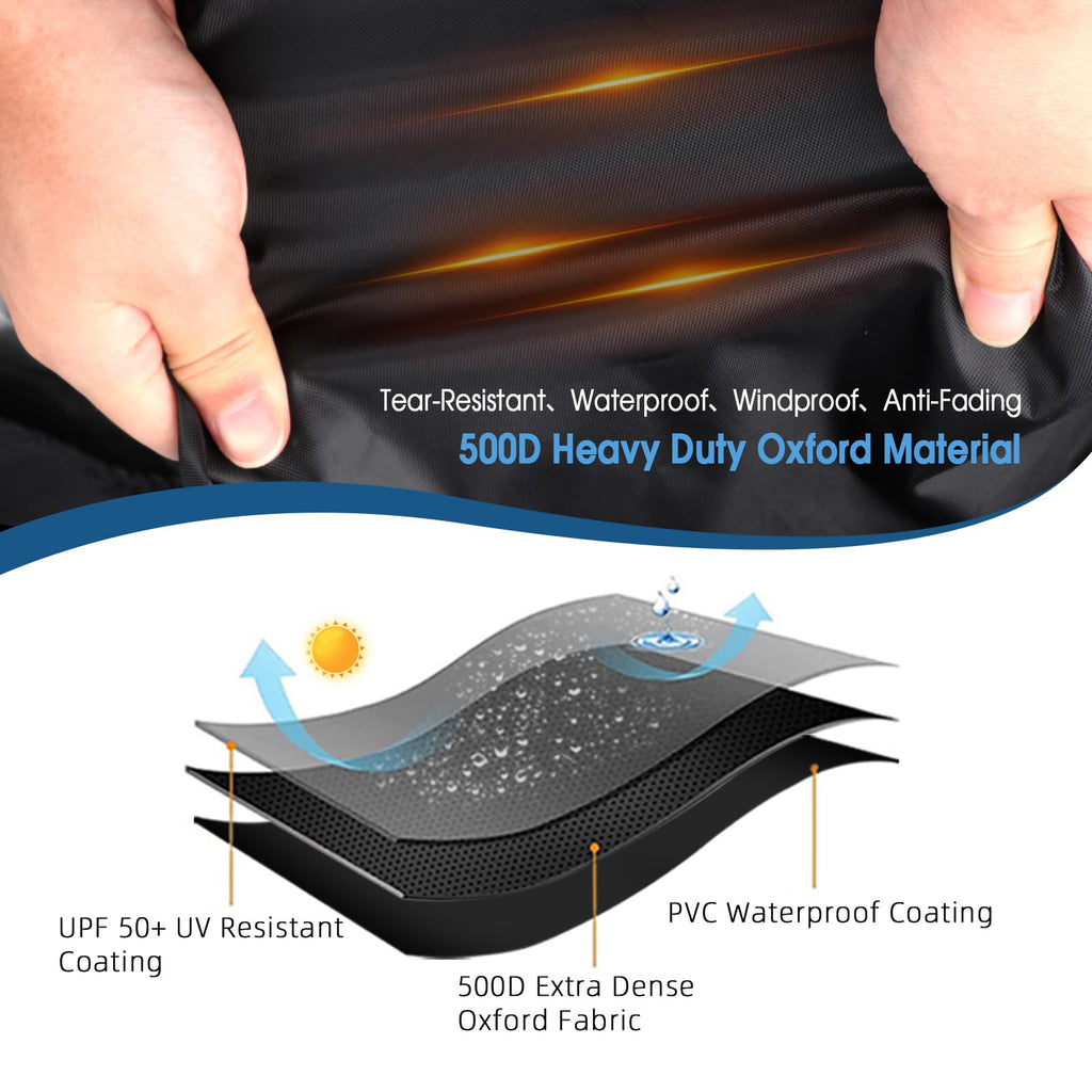 Outdoor Fire Pit Cover Rectangular Waterproof-44x34x14in