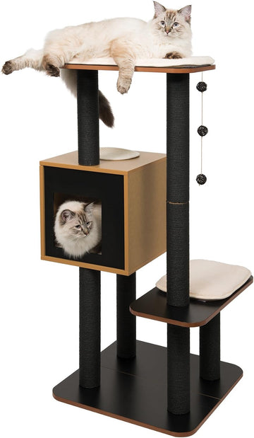 Cat Tree, High Base, Black, 52046