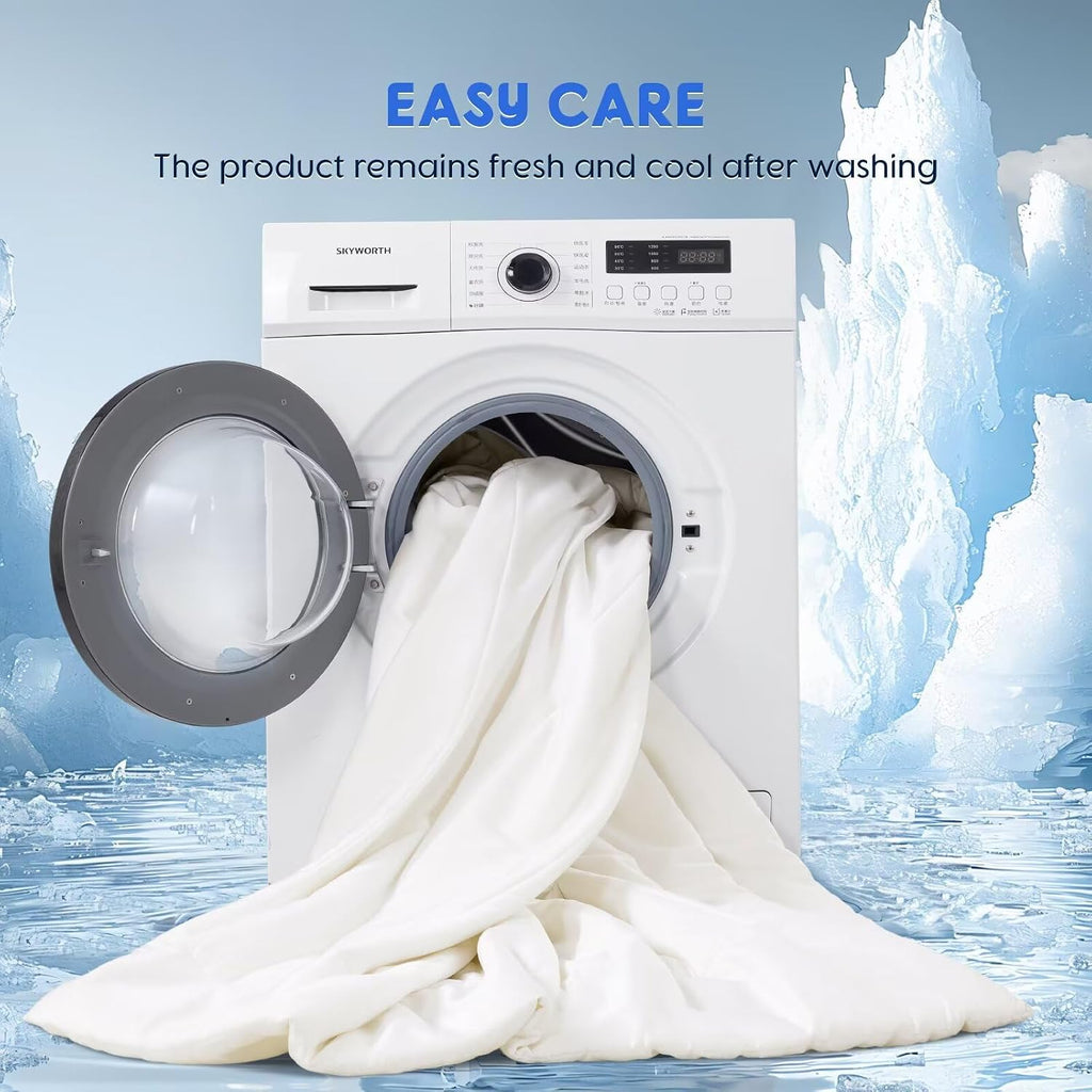 Cooling Comforter King Size, 100% Rayon Derived from Bamboo Shell, Cooling Blanket for Hot Sleepers, Q-Max>0.48