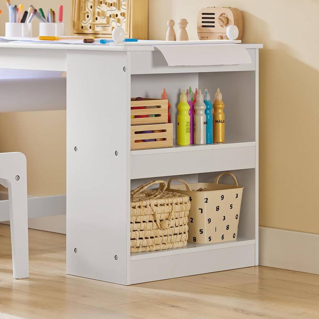Kids Craft Table and Chair Set with Paper Roller