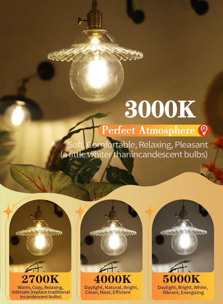 12W G125 Dimmable Globe LED Bulb, 3000K, 1000 Lumens, E26 Base