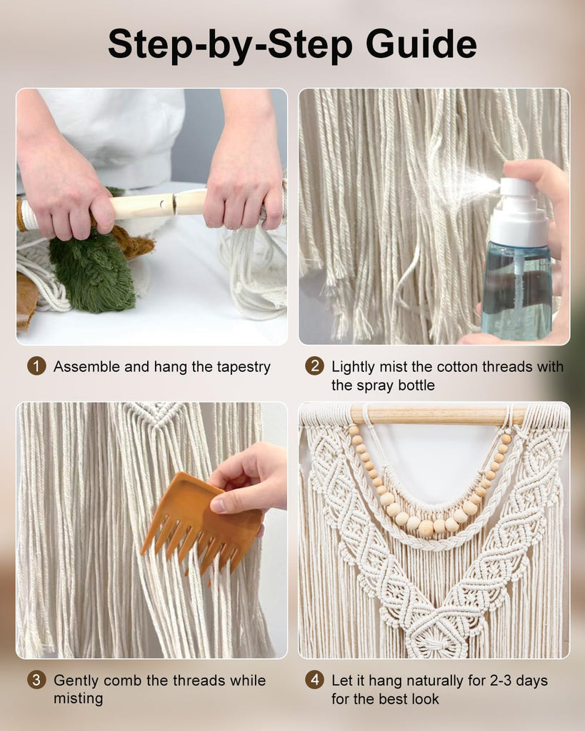 Large Macrame Wall Hanging Boho Tapestry - Big Size Wall Art Decor, Wedding, Home Decoration