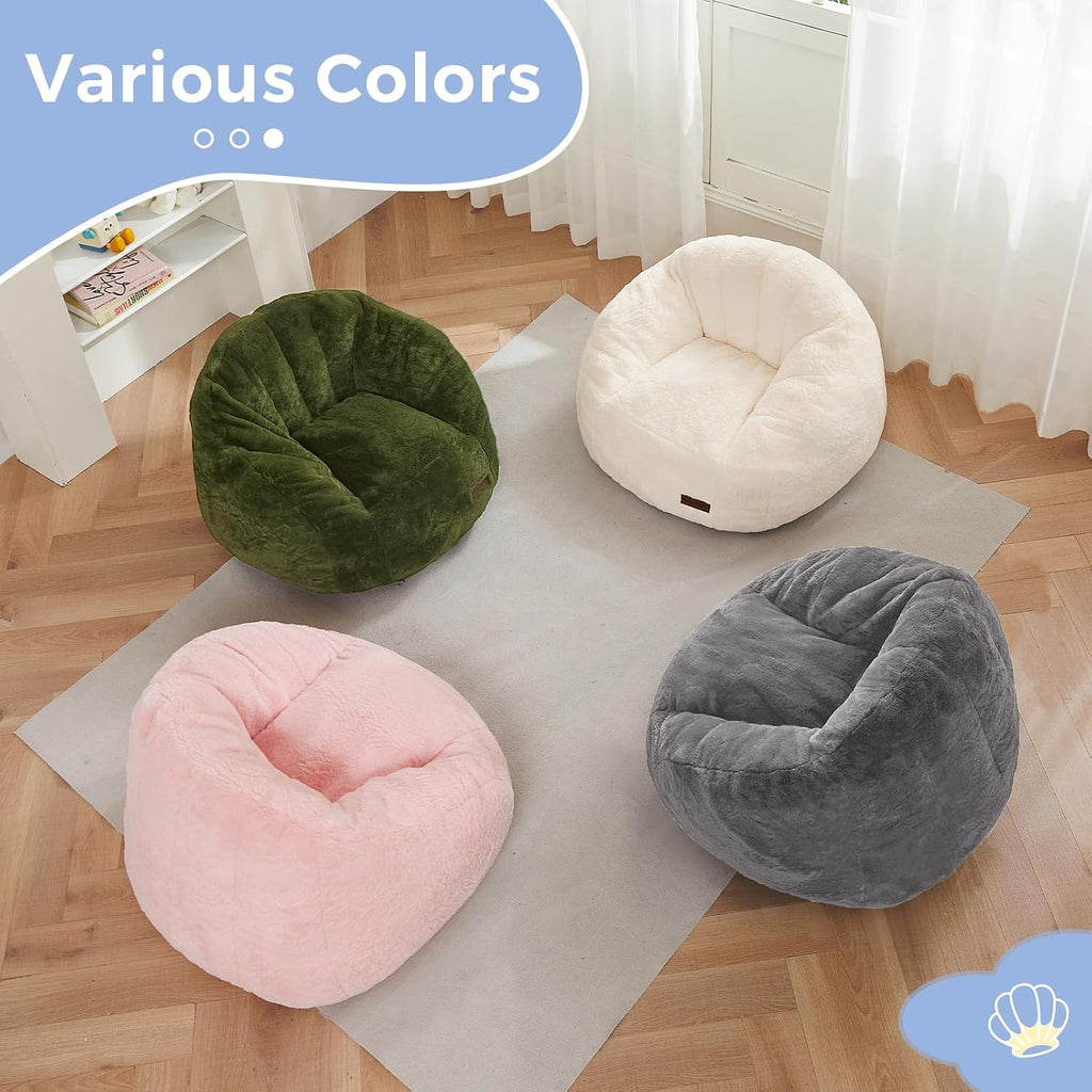 Bean Bag Chair for Kids, Shell Shaped Bean Bag Couch for Boys and Girls, Toddler Chair Bean Bag Sofa for Playroom