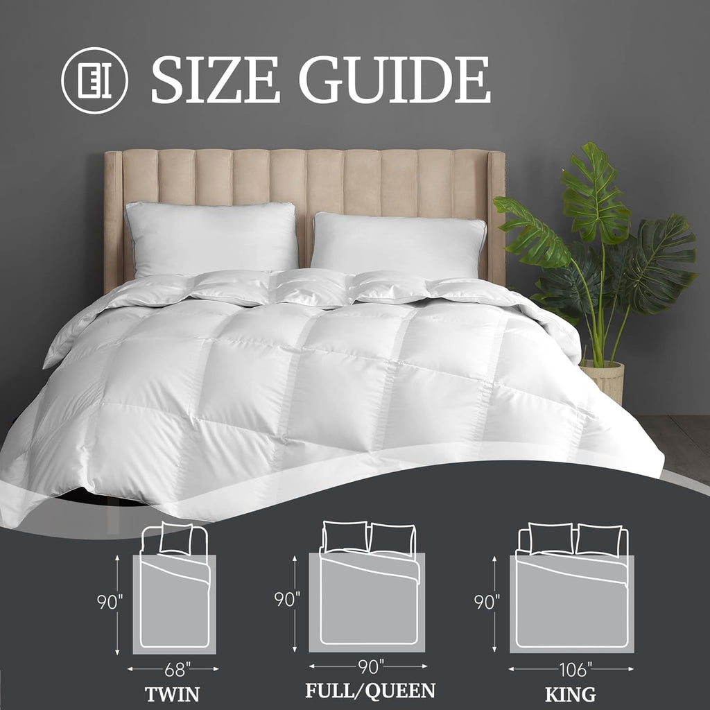White Goose Down Fiber Comforter Full Queen