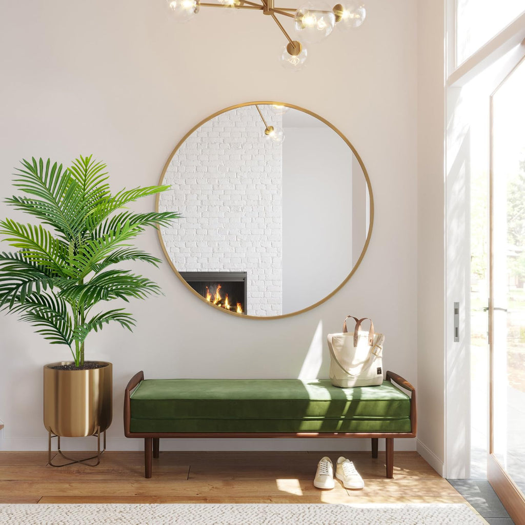 Artificial Palm Plant Tree, Potted Artificial Plant Decoration, 38" Tall