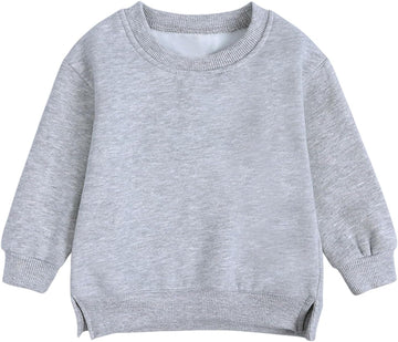 Toddler Sweatshirt Baby Boys Girls Crew Neck Long Sleeve Fall Shirts