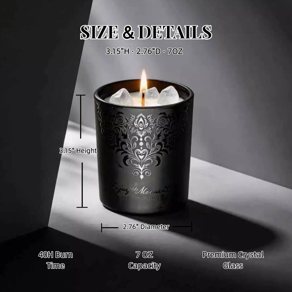 Luxury Candle Gift Set for Men, 3x7 oz, Trimmer & Snuffer Lid | Soy candles: Scented Wood Sage & Sea Salt, Smoky Oud