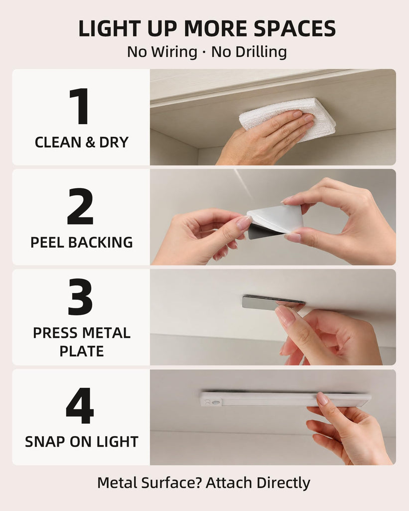 Under Cabinet Lighting Wireless, Motion Sensor Light Indoor