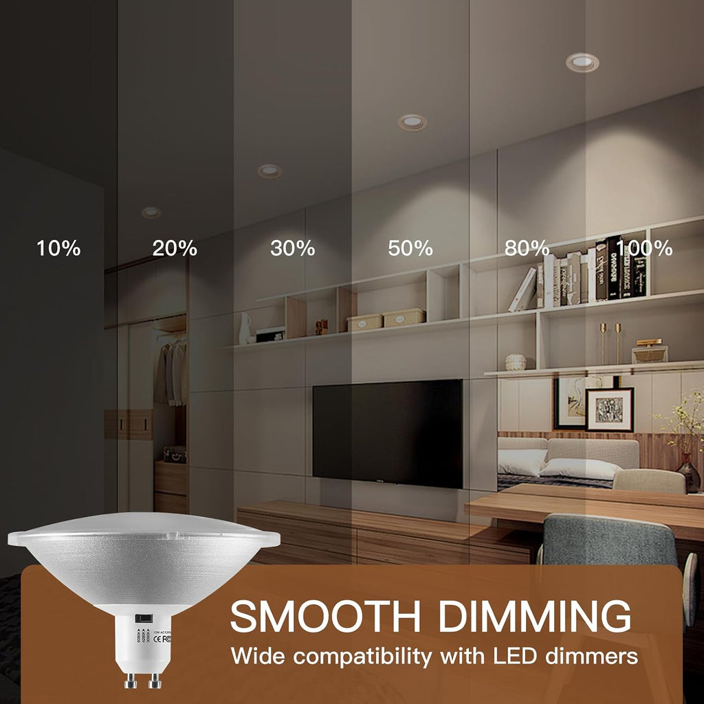 Dimmable 75R111 GU10 LED Bulbs, 100W AR111 Halogen Flood Light Equivalent, 3 Color Selectable Warm White Neutral
