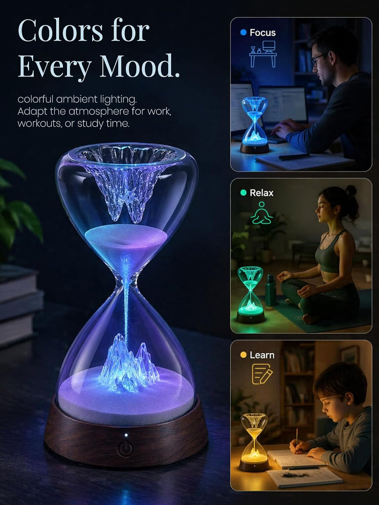 Hourglass Bedside Lamp, Ambient Decor Light