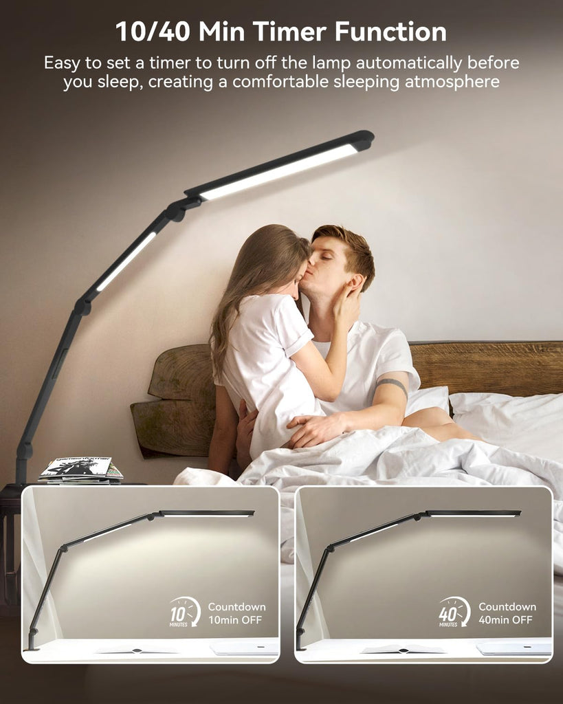 LED Desk Lamp with Clamp, 4CCT Table Lights Puzzle Painting
