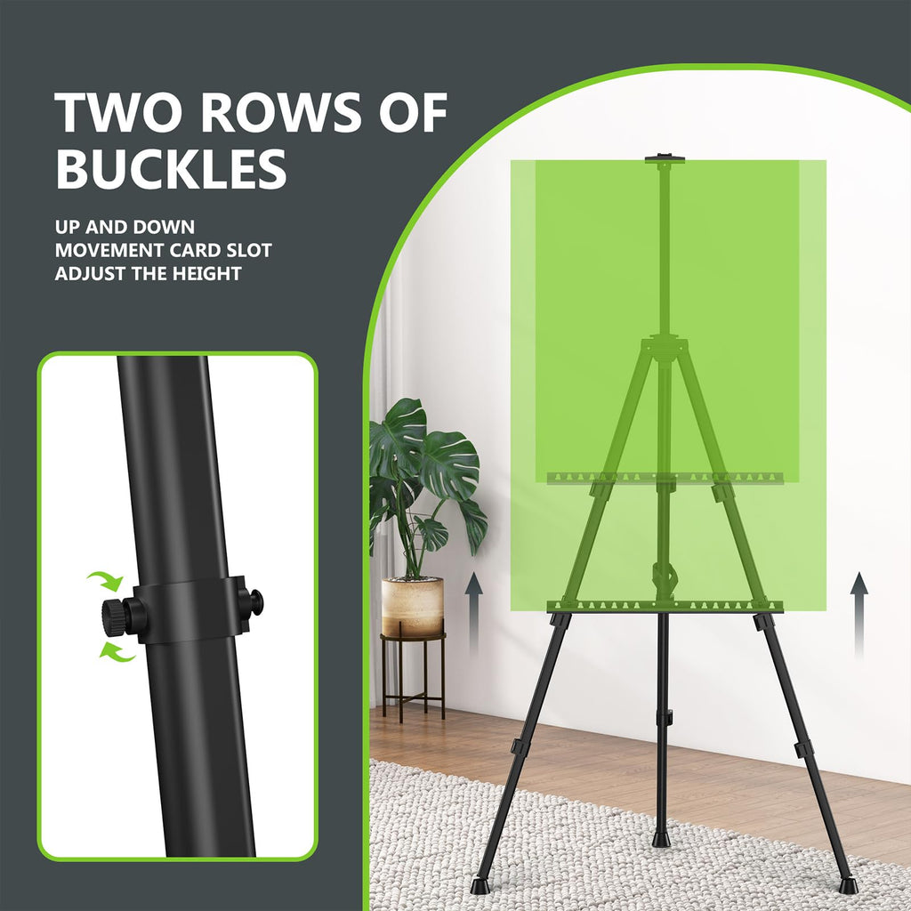 Easel Stand for Sign, 66" Easels Stand for Painting Heavy Duty, Portable Travel Easel for Display (4 Pack)