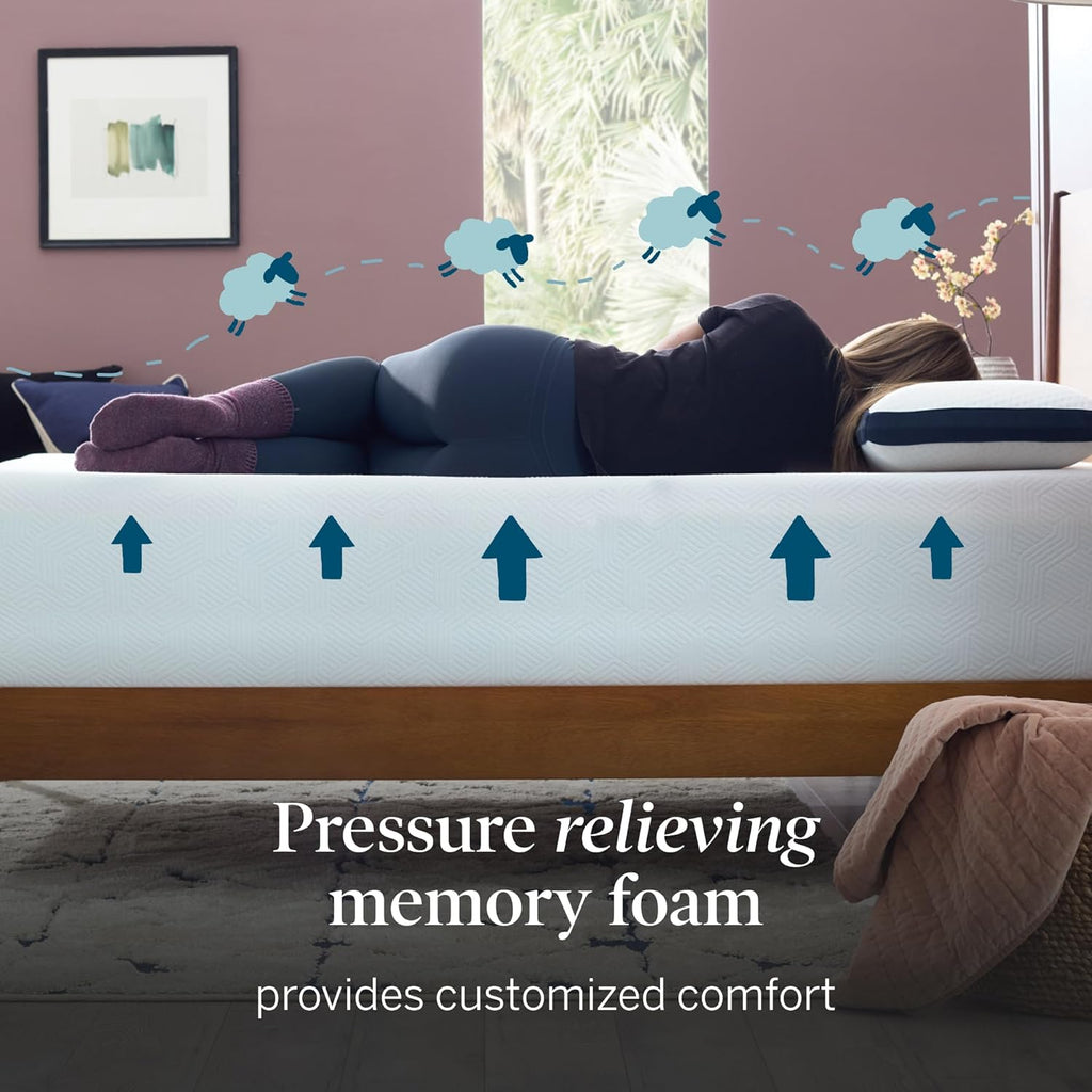 14" Plush Gel Memory Foam Mattress - Bamboo Charcoal & Cooling Gel - Fiberglass Free - Bed in a Box - CertiPUR-US