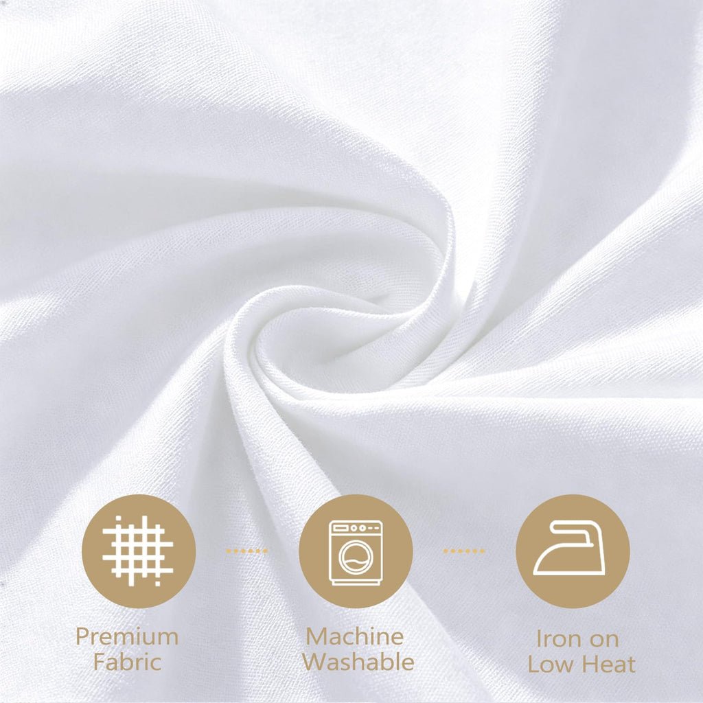 120 Inch White Round Tablecloth for 48"-96" Table, 12 Pack