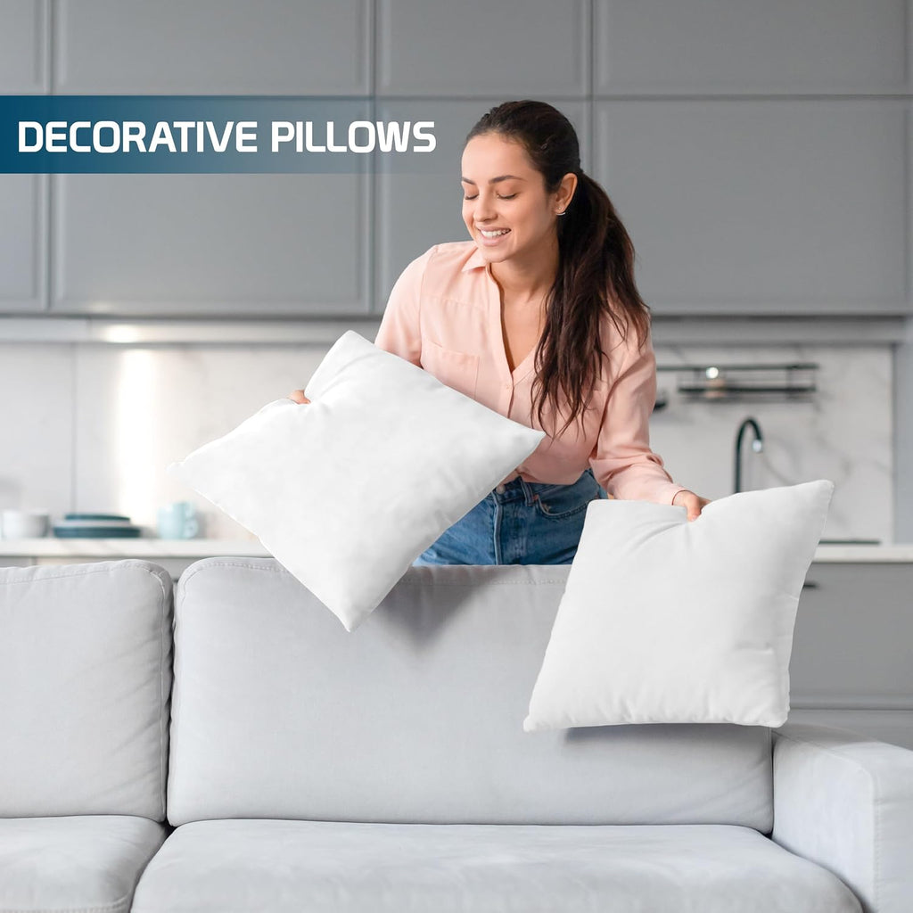 Throw Pillows, Decorative 18x18 Pillow Inserts - Set of 4