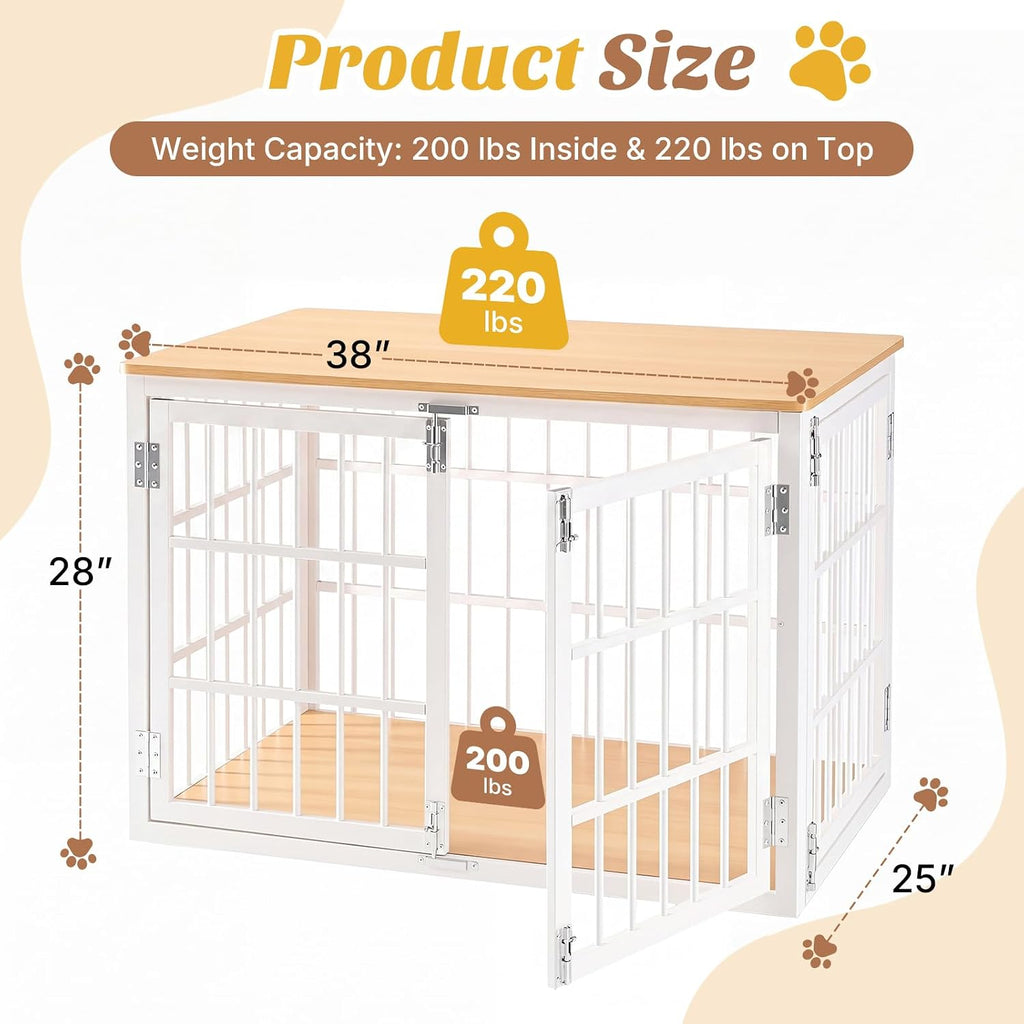 Dog Crate Furniture Indoor Crate Dog Cage Wooden Kennel