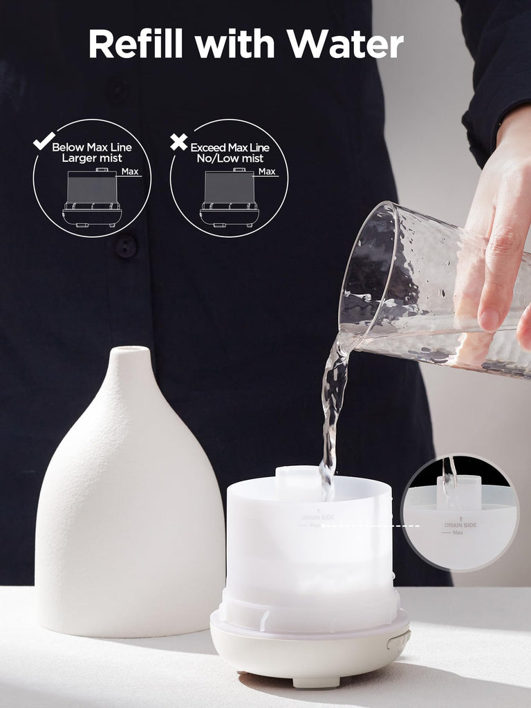 150ml Ceramic Essential Oil Diffuser, Diffusers, White