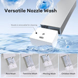 Ceramic Smart One-Piece Toilet with Built-In Bidet, Auto Open and Close Lid, ADA Comfort Height, Auto Deodorizer, Night Light, Digital Display