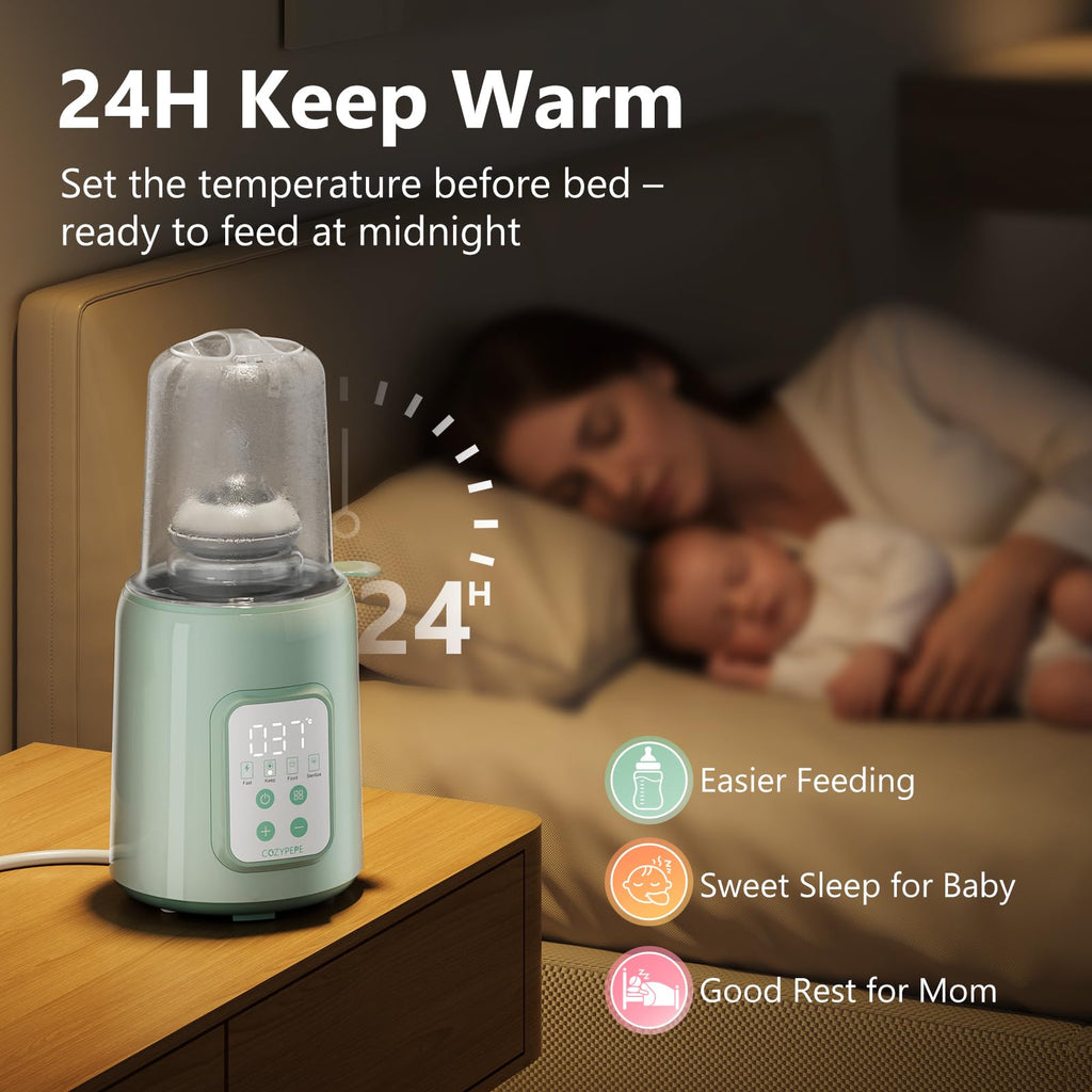 8 in 1 Fast Baby Bottle Warmer for Breast Milk, Green