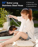 Shower Head with Handheld, High Pressure Handheld Shower Head with 80" Extra Long Stainless Steel Hose & Adjustable