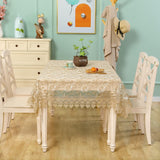 Lace Embroidered Rectangle Tablecloth - Boho Table Cloth Rustic Fabric Retro Lace Tablecloth Picnic 