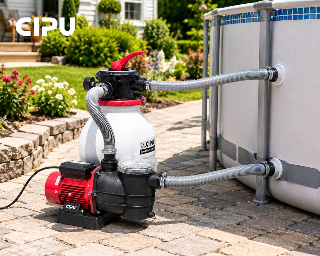 12-inch Sand Filter Pump System for Above Ground Pools, 0.35HP 115V Pool Sand Filter with 4-Way Valve