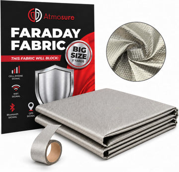 Faraday Fabric & Tape Kit for DIY - 44x72 Fabric, 197" Tape