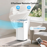 8,000 BTU Portable Air Conditioner, 4-in-1 Portable AC with Remote Control, Fast Cooling, 24H Timers, Window kit