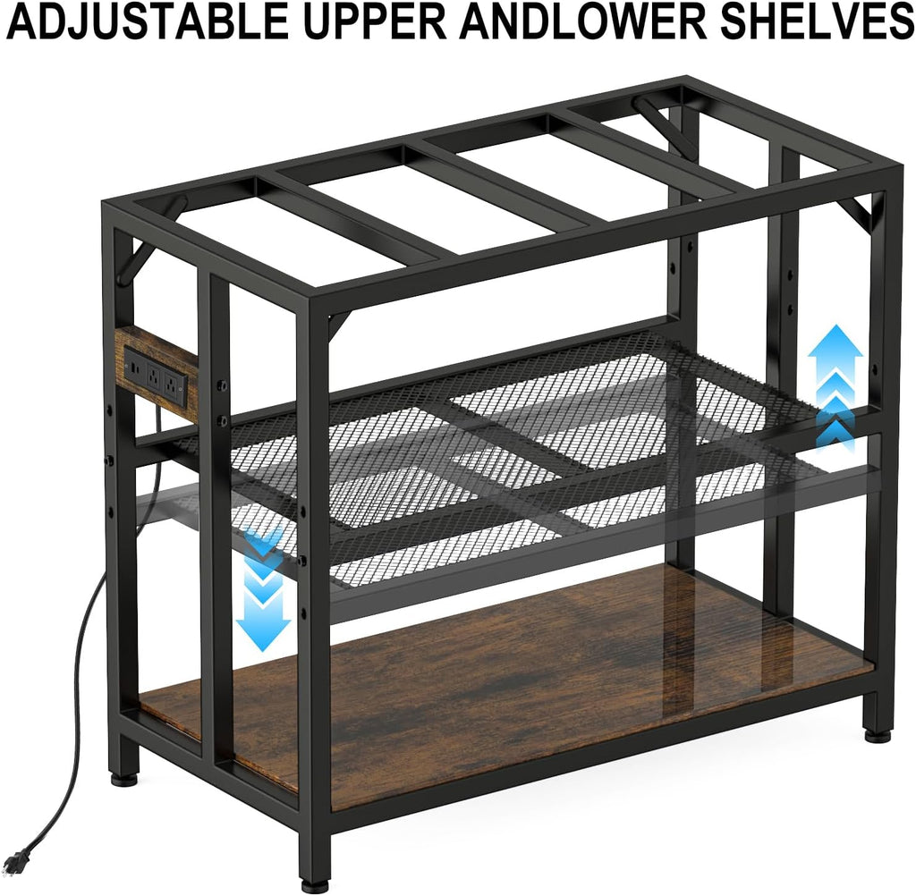 40 Gallon Metal Aquarium Fish Tank Stand, Rustic Brown