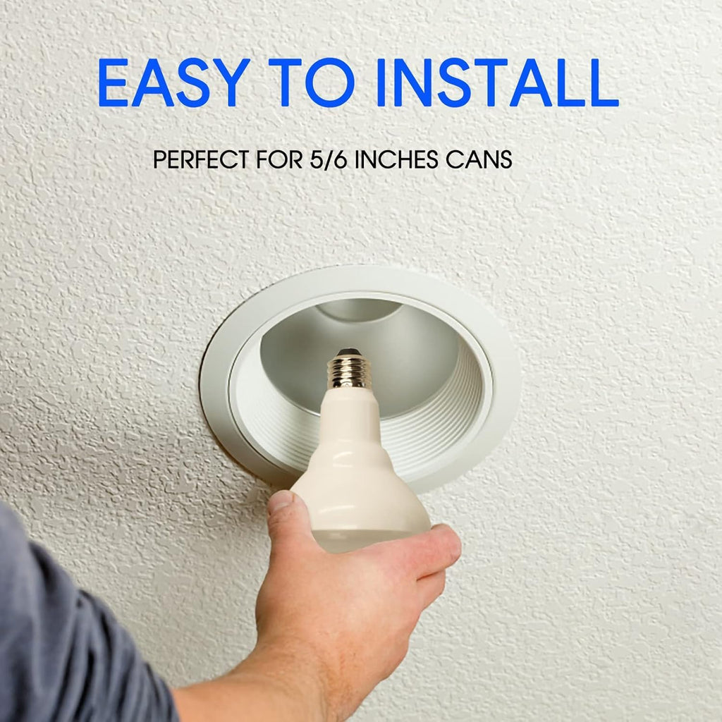 LED Recessed Light Bulbs BR30, 105W Equivalent, 1500LM, Dimmable, Daylight 5000K, Indoor Flood Lights for Recessed
