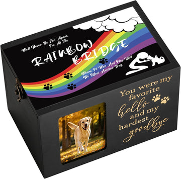 Pet Memorial Urns for Dogs or Cats Ashes with Photo Frame